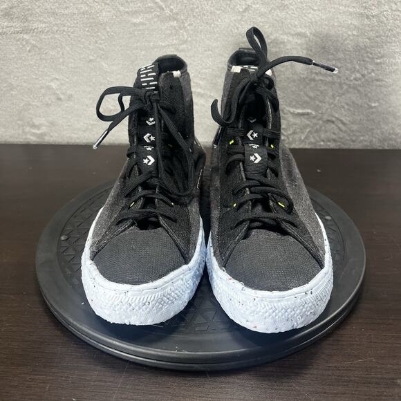 Converse Chuck Taylor All Star Mens Size 7 Crater Hi Top Black Lace Up Sneakers - Picture 2 of 10